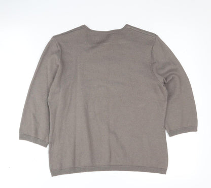 Womens UK Size S Jacques Vert Grey Pullover Jumper