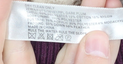 Fat Face Women's Purple Puffer Waistcoat Size 12