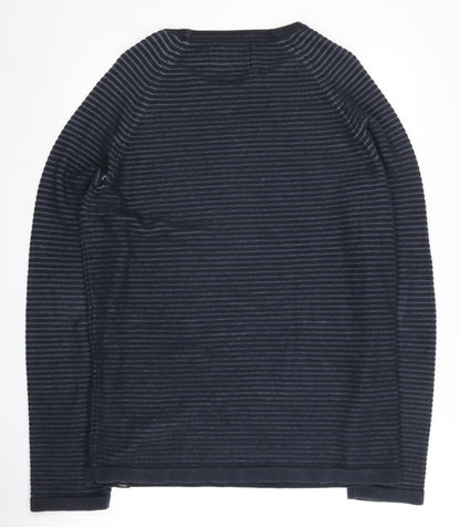 Jack & Jones Men's Blue Crew Neck Pullover - Size L