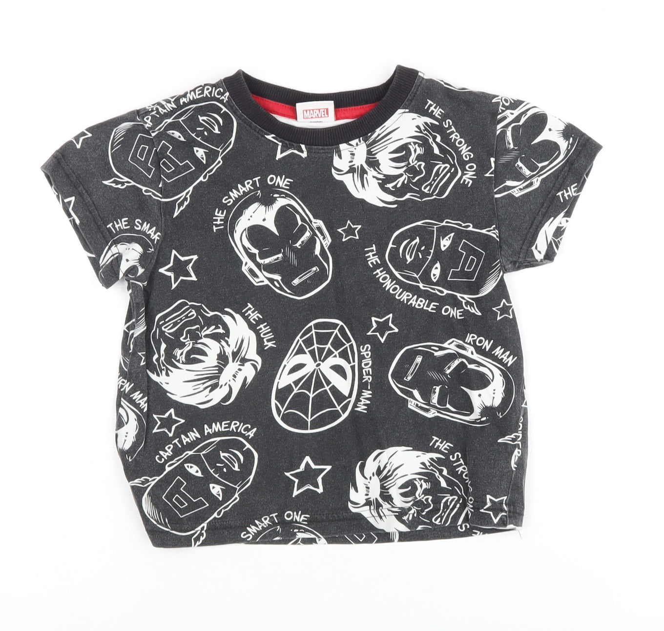 Marvel Comics Boys Black Graphic T-Shirt 4 Years