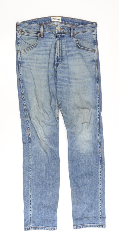 Wrangler Men's Blue Straight Jeans, Size 32, Classic Style