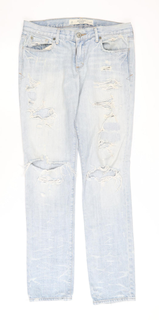Abercrombie & Fitch Women Blue Size 4 Distressed Jeans