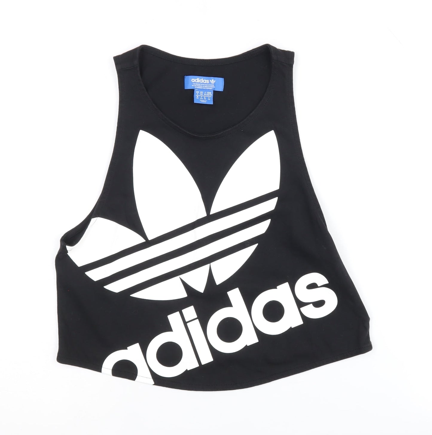 Adidas Women's Black Cropped Tank Top Size 6