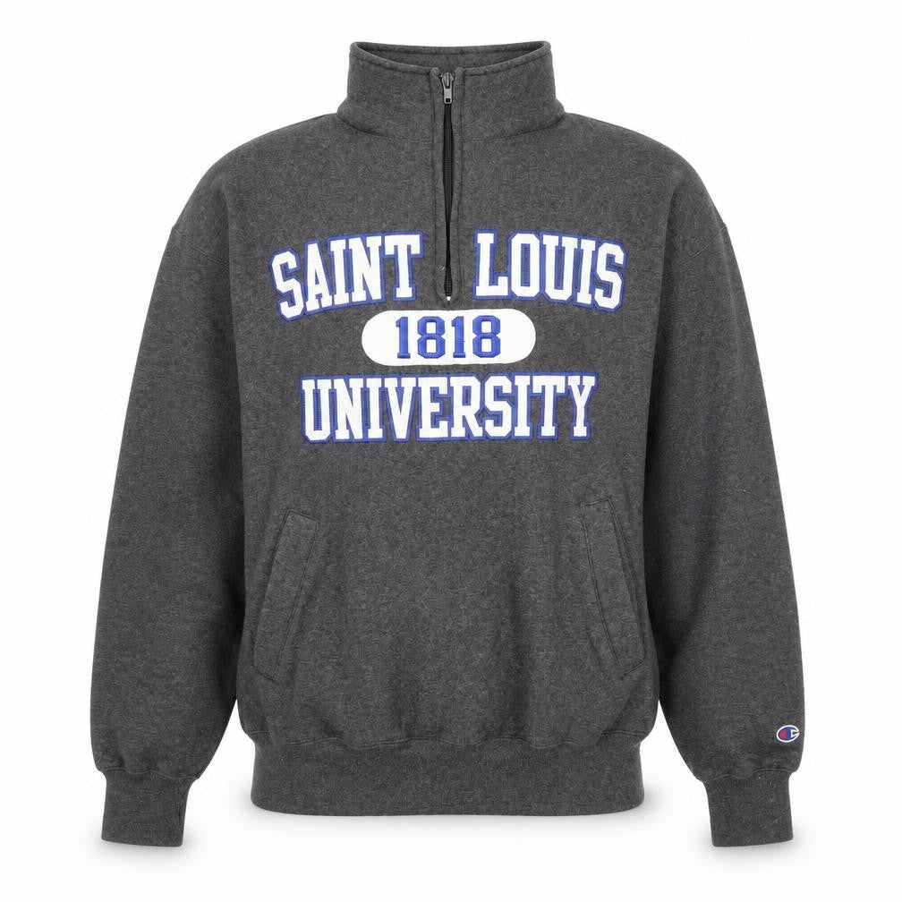 Mens UK Size L Champion Grey 1/4 Zip Sweatshirt