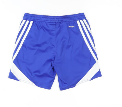 Adidas Boys Blue XS Athletic Sports Shorts