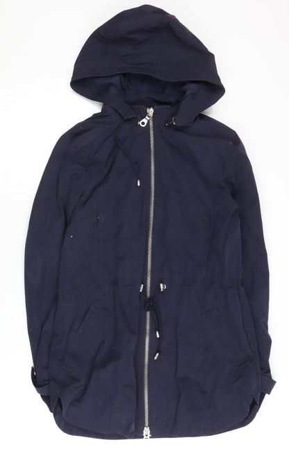 Womens UK Size 8 Jaeger Blue Parka Coat