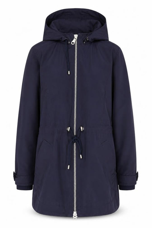 Womens UK Size 8 Jaeger Blue Parka Coat