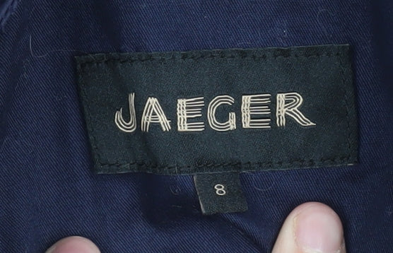 Womens UK Size 8 Jaeger Blue Parka Coat