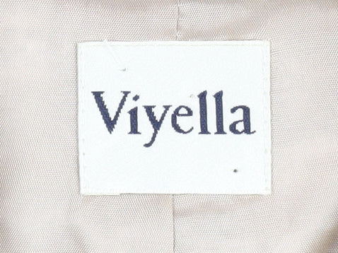 Viyella Women's Beige Blazer, Size 12, Lined, Striped