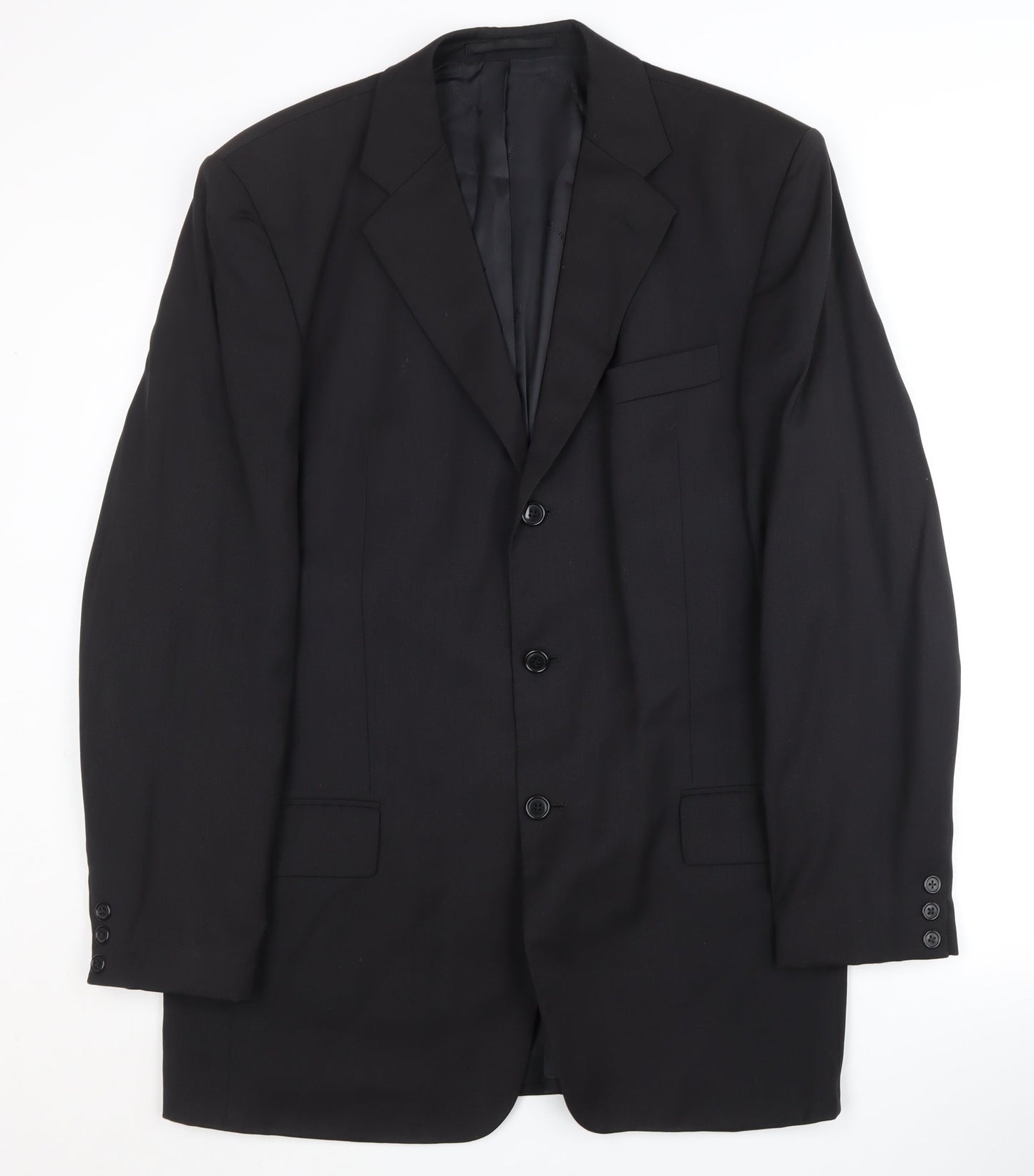 Mens UK Size 40 Pierre Cardin Regular Black Suit Jacket