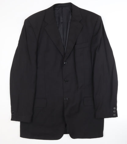 Mens UK Size 40 Pierre Cardin Regular Black Suit Jacket