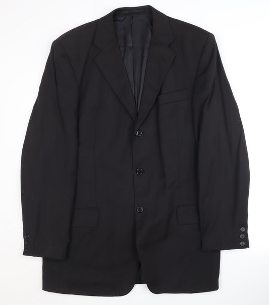 Mens UK Size 40 Pierre Cardin Regular Black Suit Jacket