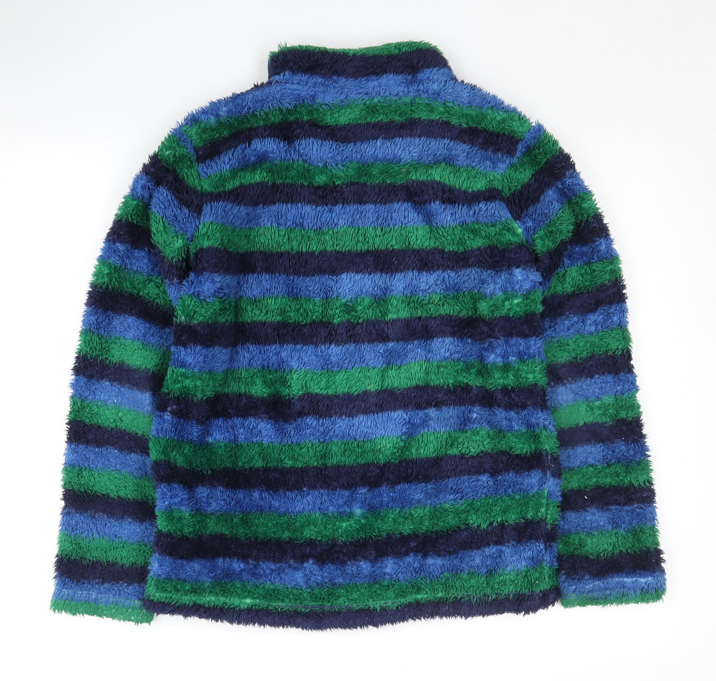 Peter Storm Boys Blue Green Striped Fleece Sweatshirt 11-12 Years