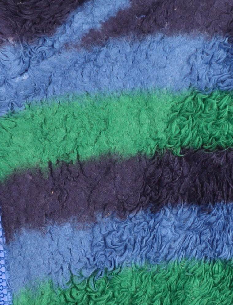 Peter Storm Boys Blue Green Striped Fleece Sweatshirt 11-12 Years