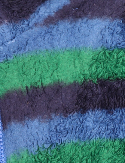 Peter Storm Boys Blue Green Striped Fleece Sweatshirt 11-12 Years