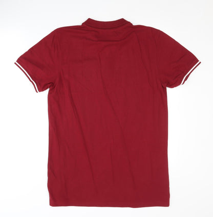 Firetrap Men's Red Polo Shirt - Medium