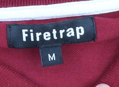 Firetrap Men's Red Polo Shirt - Medium