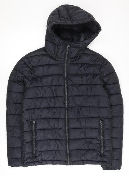 Mens UK Size S Soulcal & Co Black Puffer Jacket
