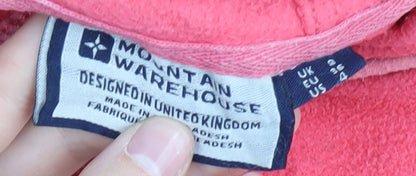 Womens UK Size 2 Mountain Warehouse Pink Pullover Hoodie