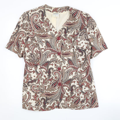 Eastex Women's Multicoloured Paisley Suit Top Size 12