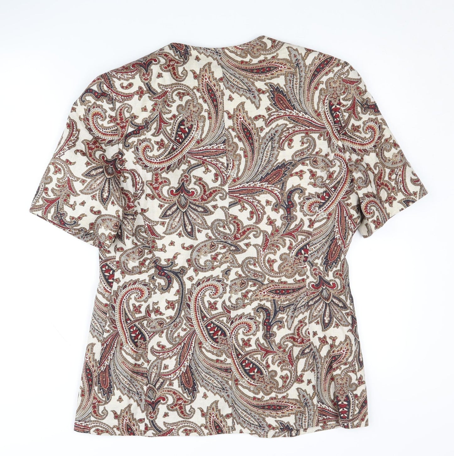 Eastex Women's Multicoloured Paisley Suit Top Size 12