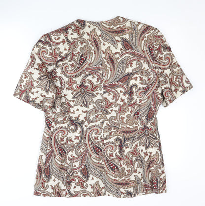 Eastex Women's Multicoloured Paisley Suit Top Size 12