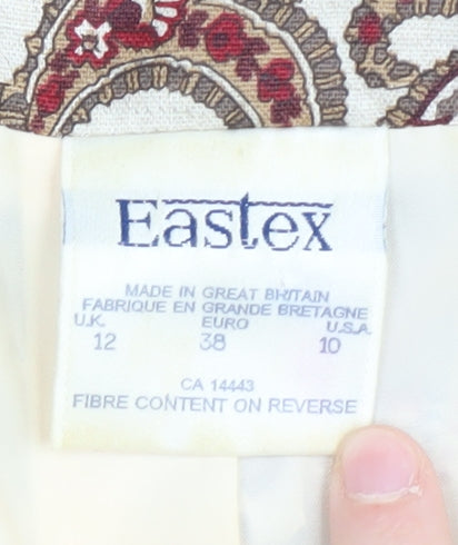 Eastex Women's Multicoloured Paisley Suit Top Size 12