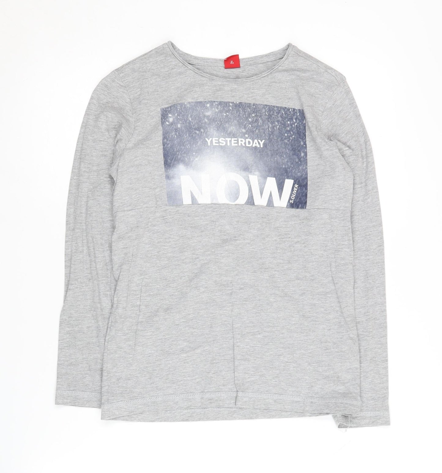 s.Oliver Boys Grey Graphic Print Long Sleeve T-Shirt M
