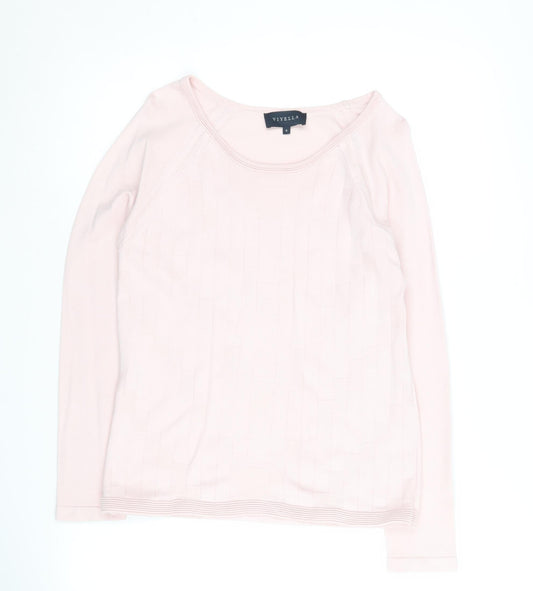 Womens UK Size S Viyella Pink Pullover Jumper