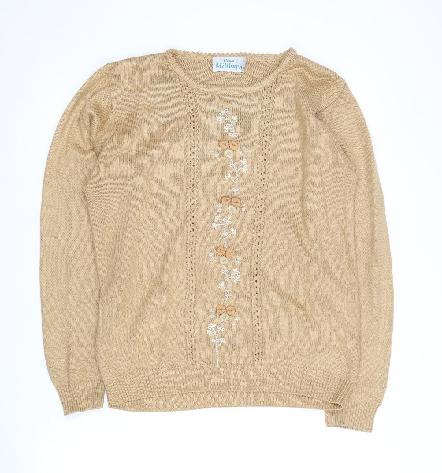 Womens UK Size S Honor Millburn Beige Pullover Jumper