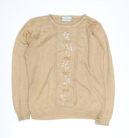 Womens UK Size S Honor Millburn Beige Pullover Jumper