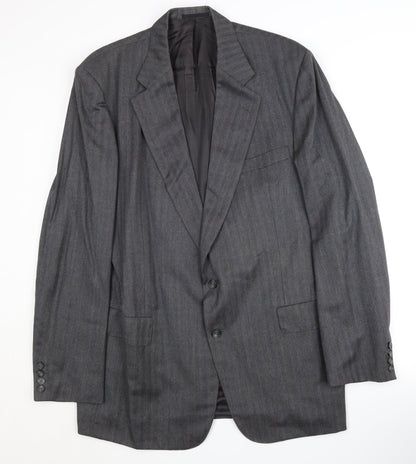 Austin Reed Men's Grey Wool Blazer, Size 44L Formal Attire