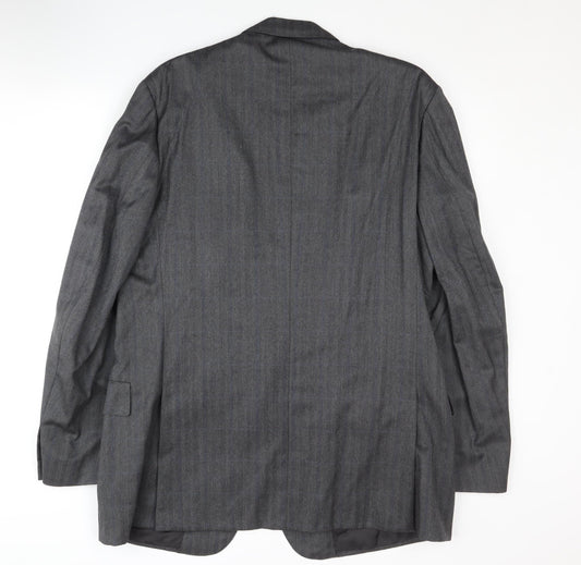 Austin Reed Men's Grey Wool Blazer, Size 44L Formal Attire