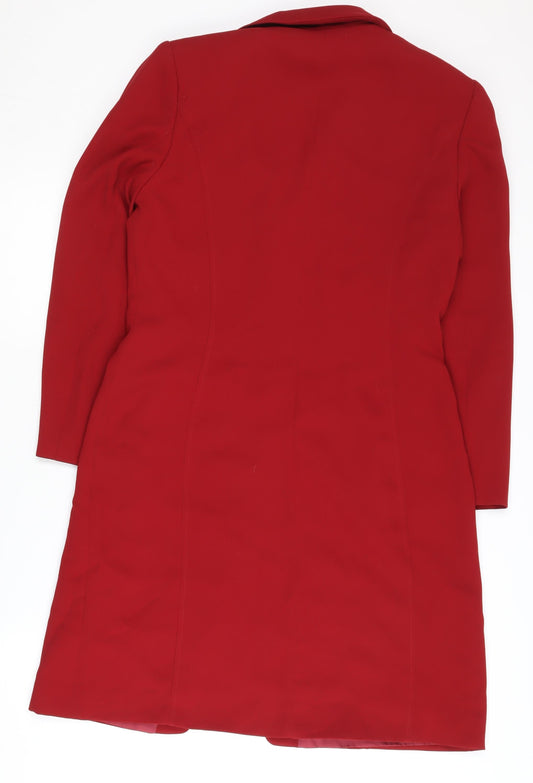 Jacques Vert Women's Red Overcoat Size 12 Classic Formal