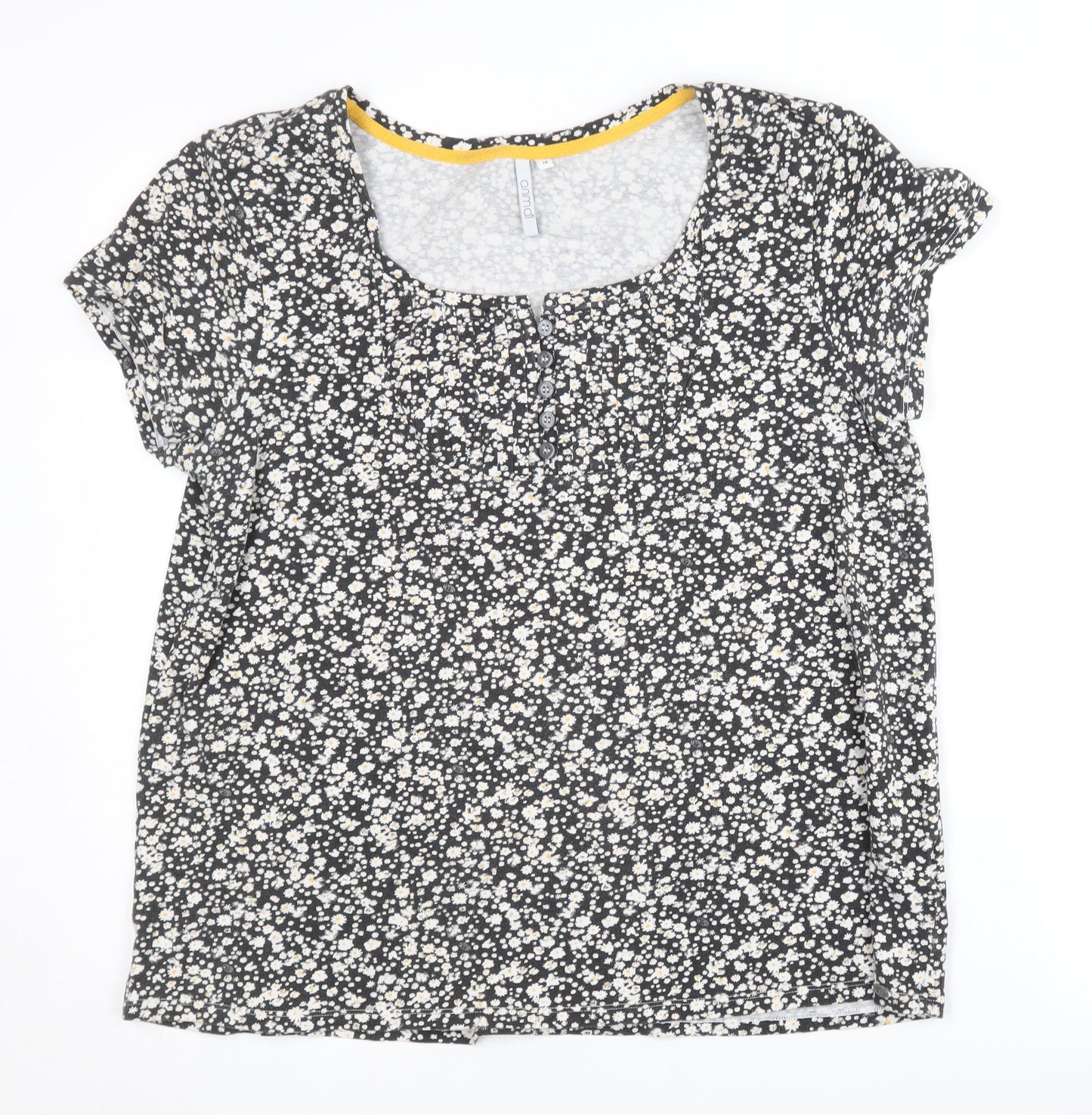 Womens UK Size 16 Animal Black Basic T-Shirt