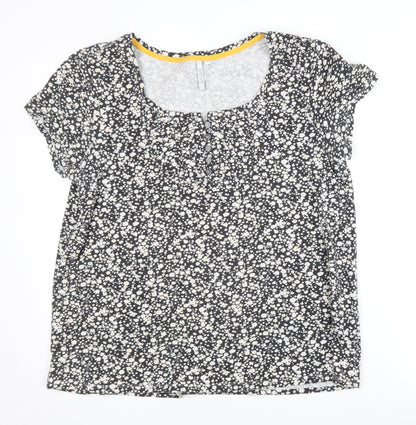 Womens UK Size 16 Animal Black Basic T-Shirt