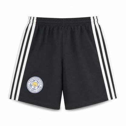 Front view of Adidas boys’ black athletic shorts, size 9-10, years