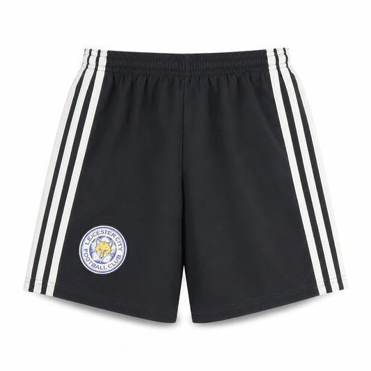 Front view of Adidas boys’ black athletic shorts, size 9-10, years
