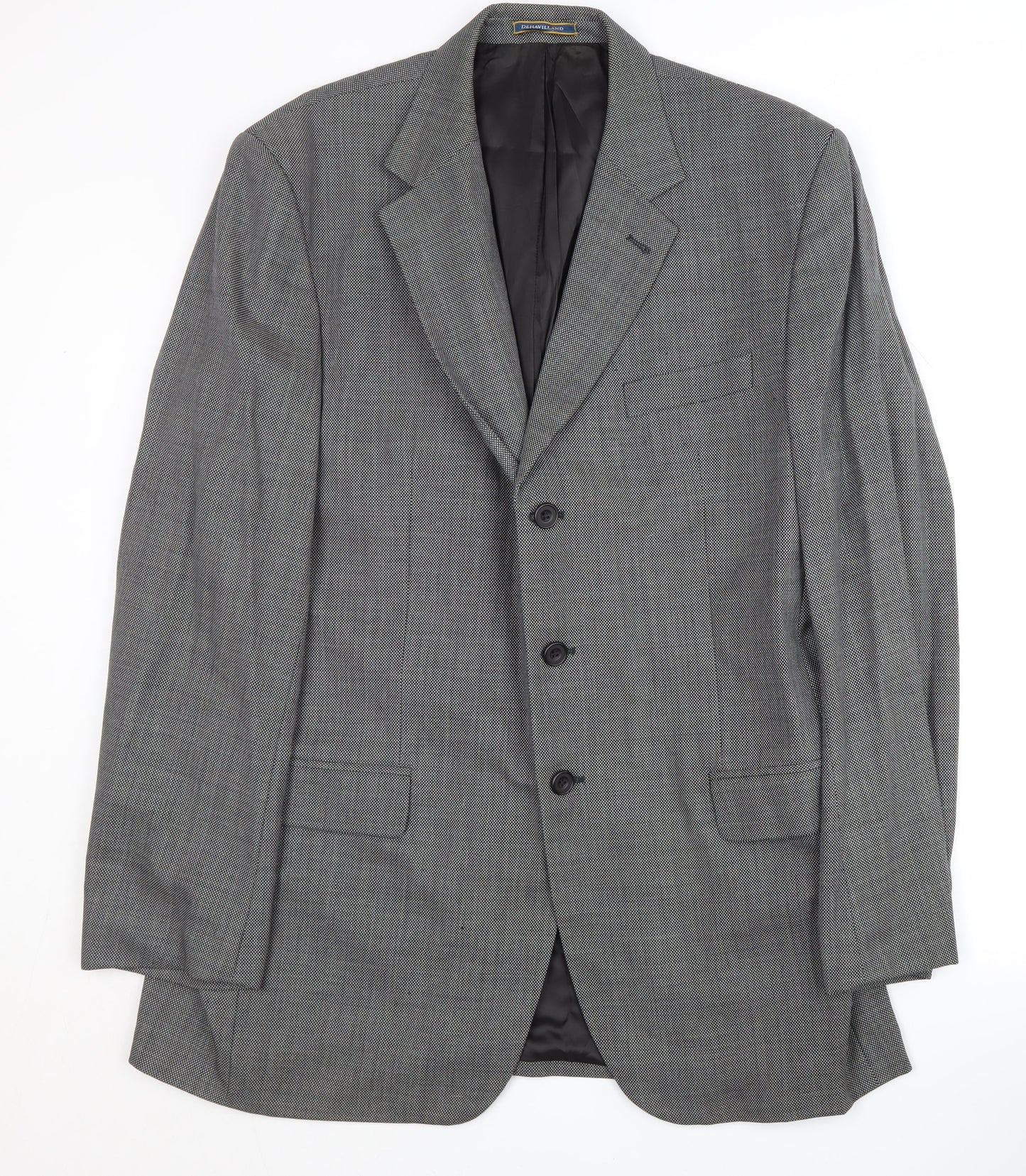 Mens UK Size 44 Dehavilland Regular Grey Suit Jacket