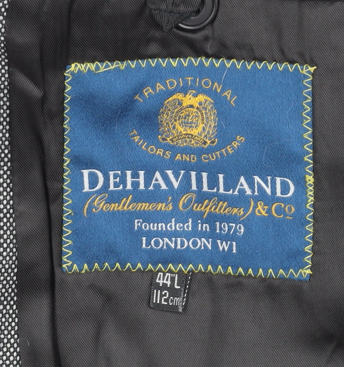Mens UK Size 44 Dehavilland Regular Grey Suit Jacket