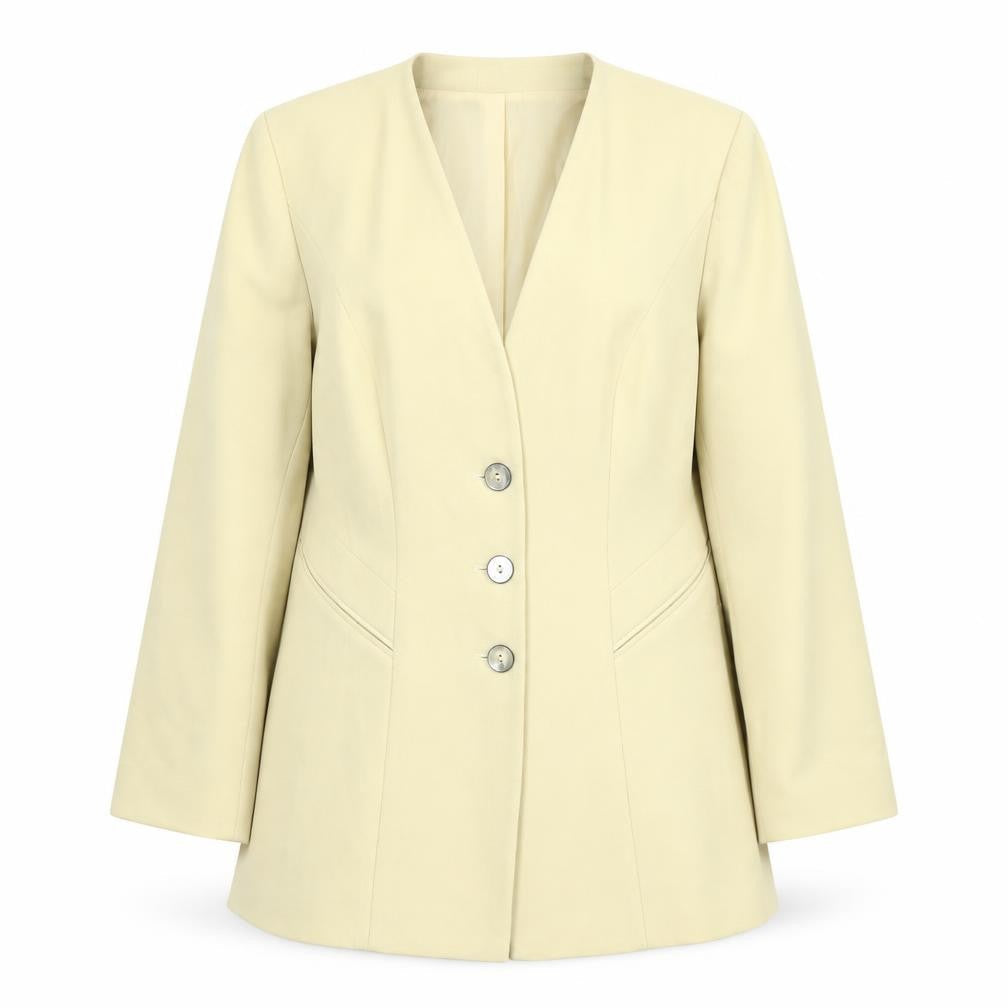 Womens UK Size 12 Jacques Vert Regular Beige Suit Jacket