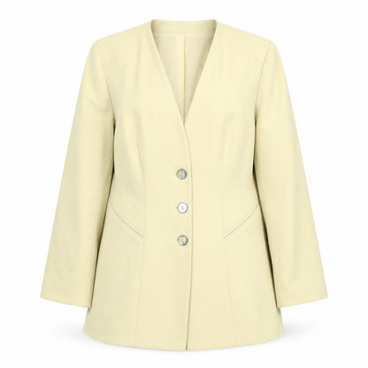 Womens UK Size 12 Jacques Vert Regular Beige Suit Jacket
