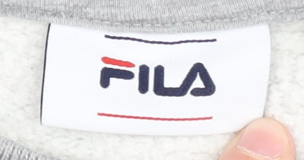 Unisex Adults UK Size S FILA Grey Pullover Sweatshirt