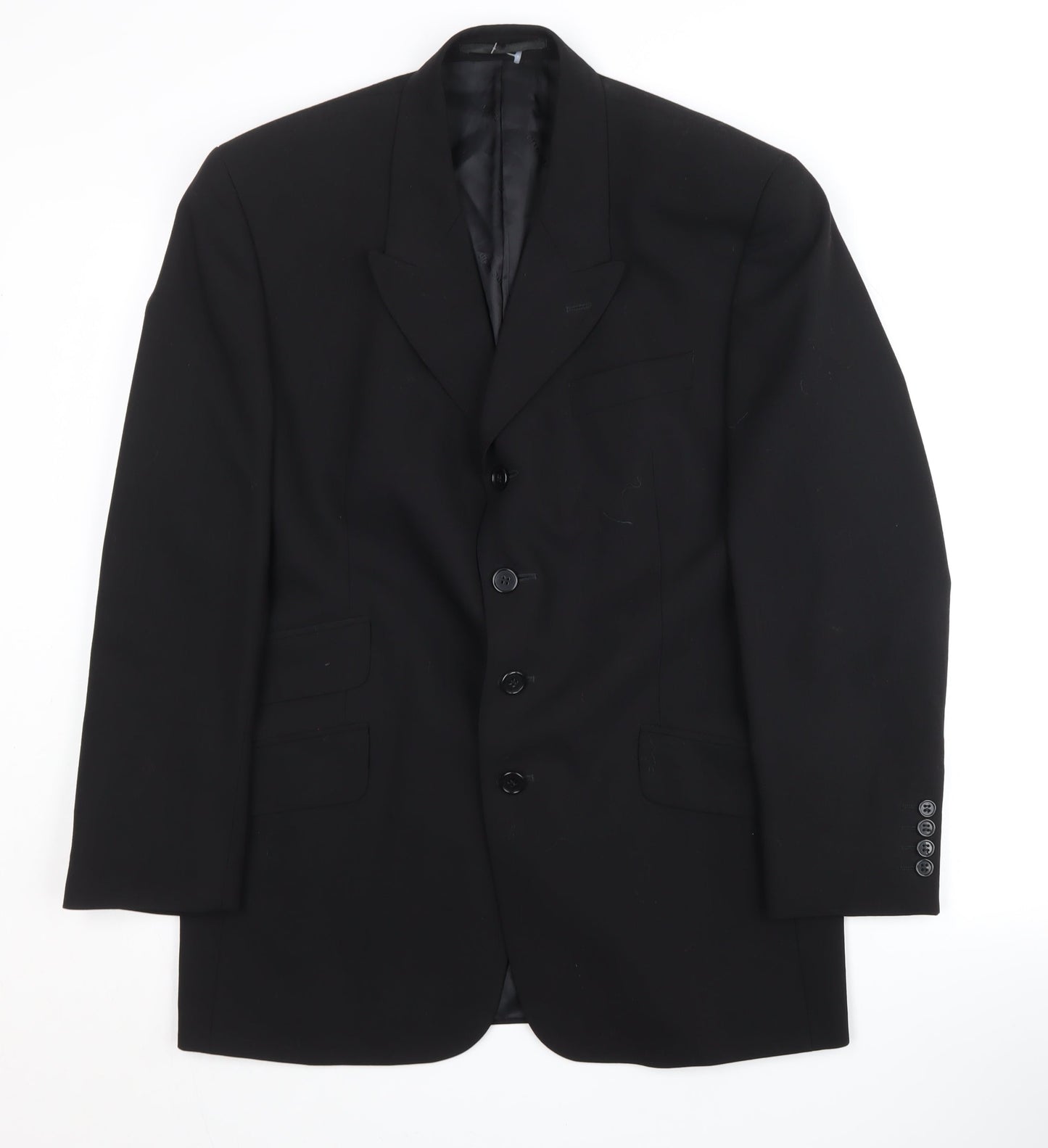 Mens UK Size 38 Pierre Cardin Regular Black Suit Jacket
