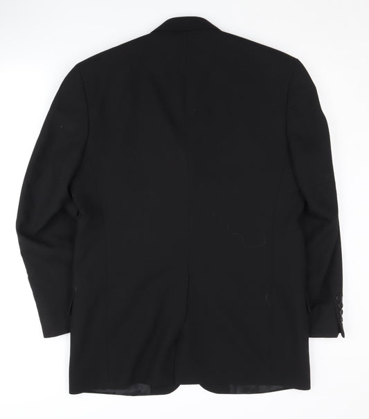 Mens UK Size 38 Pierre Cardin Regular Black Suit Jacket