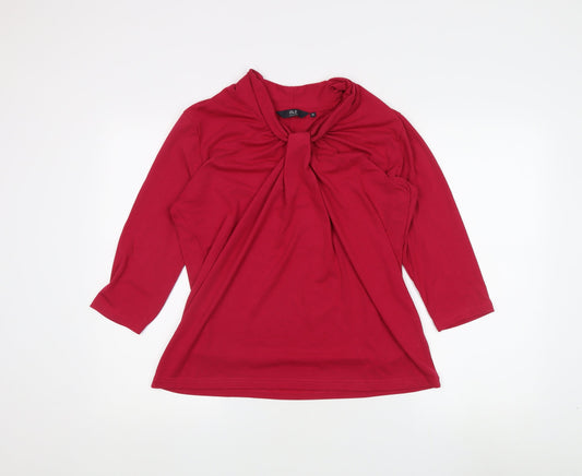Womens UK Size M ISLE Red Basic Blouse