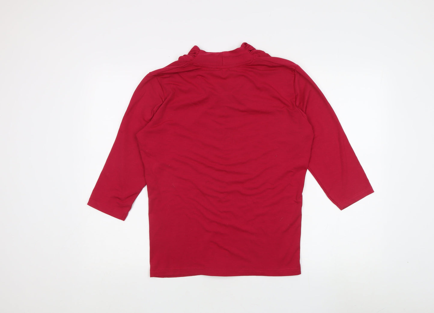 Womens UK Size M ISLE Red Basic Blouse