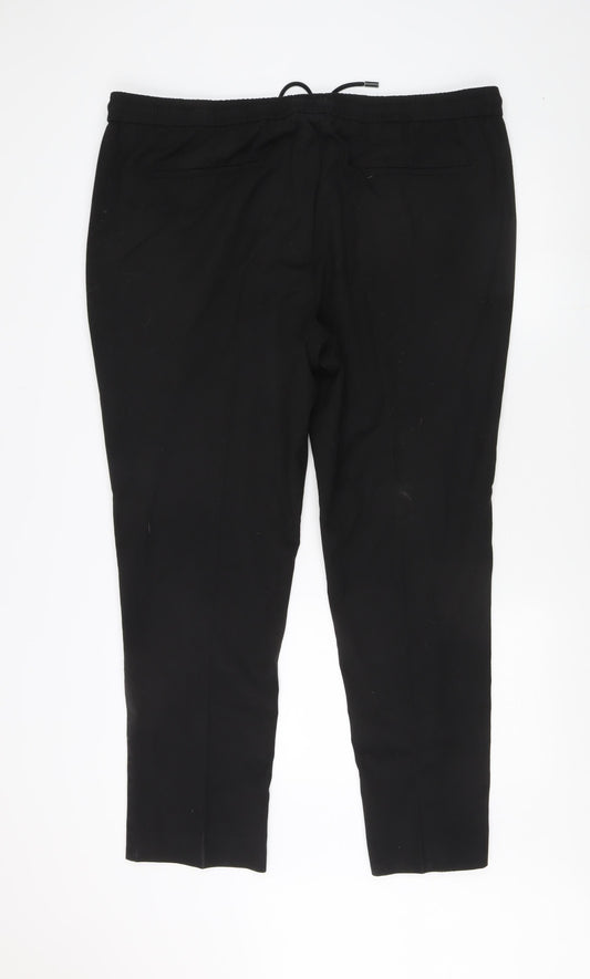 Williams & Brown Men's Black Jogger Trousers, 42R, Cotton Blend