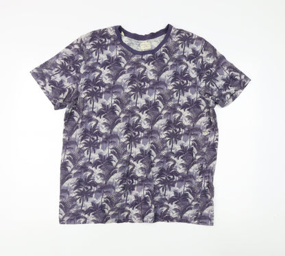 Unisex Adults UK Size 2XL Selected Homme Purple Basic T-Shirt