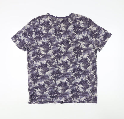 Unisex Adults UK Size 2XL Selected Homme Purple Basic T-Shirt